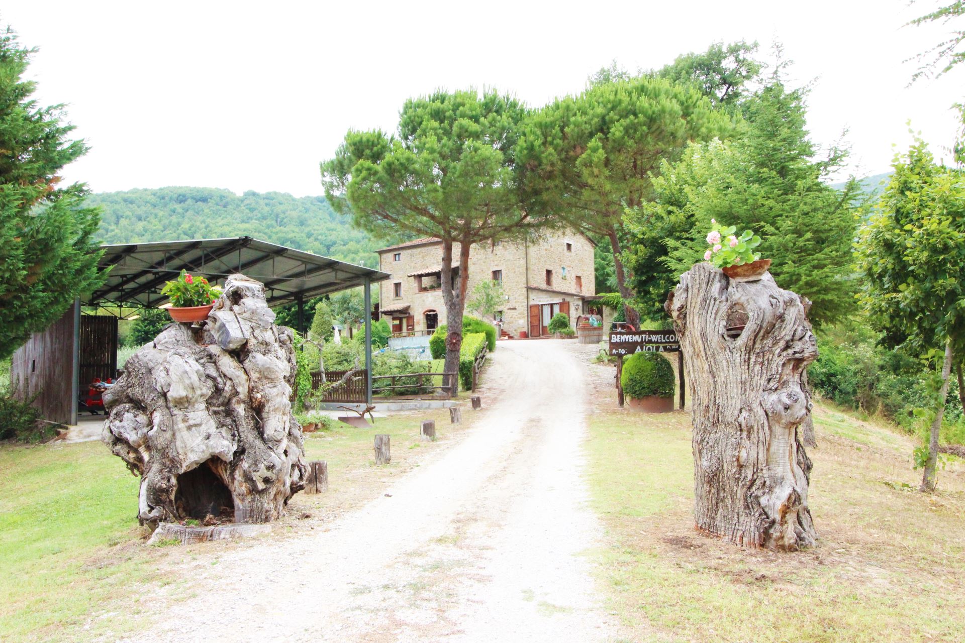 VILLEN MIT POOL CASALE AIOLA CORTONA TOSCANA